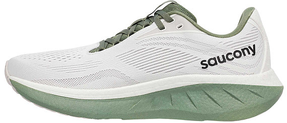 Кроссовки мужские Saucony Ride 18 White/Olivine - Фото 7 большая