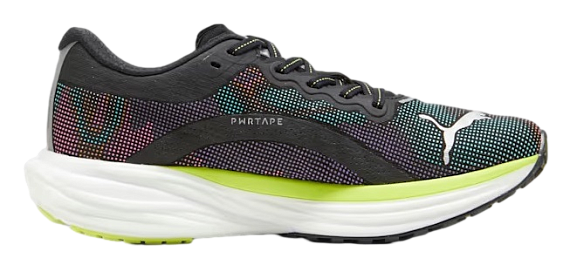 Кроссовки мужские Puma Deviate Nitro 2 Black/Lime Pow/White - Фото 2 большая