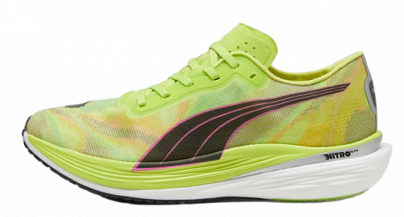Кроссовки мужские Puma Deviate Nitro Elite 2 Lime Pow/Black/Poison Pink - Фото 1 большая