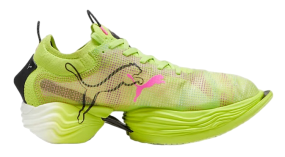 Кроссовки мужские Puma Fast-R Nitro Elite 2 Lime Pow/Black/Poison Pink - Фото 2 большая