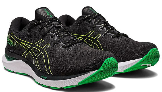 Кроссовки мужские ASICS Gel-Cumulus 24 Black/Lime Zest - Фото 2 большая