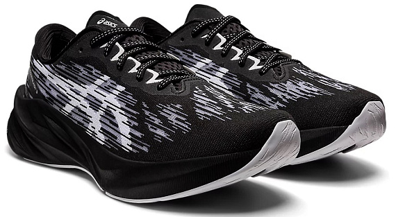 Кроссовки мужские ASICS Novablast 3 Black/White - Фото 2 большая