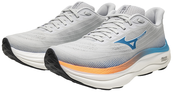 Кроссовки мужские Mizuno Wave Sky 9 Cloudscape/Blue Jewel/Lava Ora - Фото 9 большая