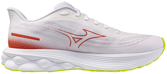 Кроссовки мужские Mizuno Wave Skyrise 7 White/Orange.com/Evening Primr - Фото 3 большая