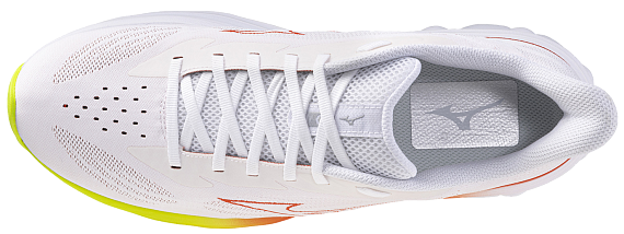 Кроссовки мужские Mizuno Wave Skyrise 7 White/Orange.com/Evening Primr - Фото 4 большая