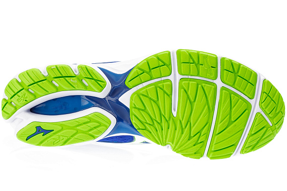 Кроссовки мужские Mizuno Wave Rider 22 Surf The Web/White/Green Gecko - Фото 2 большая