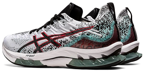 Кроссовки мужские ASICS Gel-Kinsei Blast White/Black - Фото 3 большая