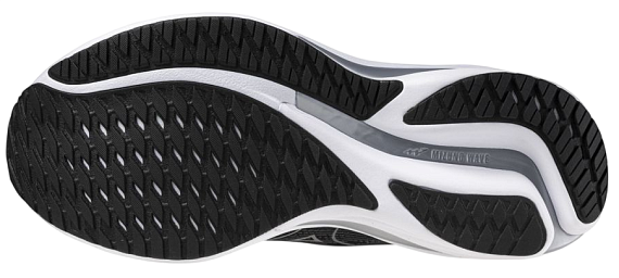 Кроссовки мужские Mizuno Wave Rider 28 Black/Silver/Ebony - Фото 3 большая