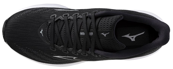 Кроссовки мужские Mizuno Wave Rider 28 Black/Silver/Ebony - Фото 4 большая