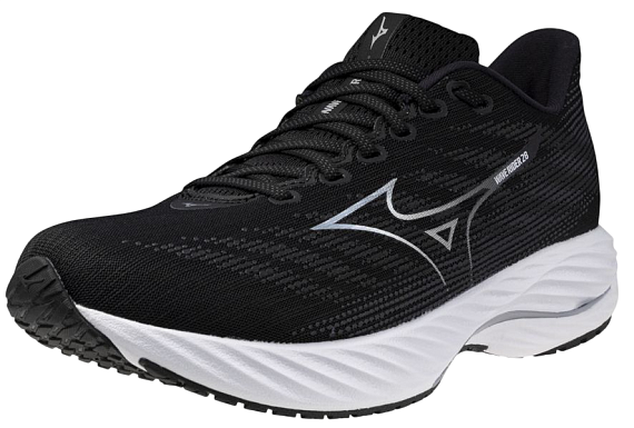 Кроссовки мужские Mizuno Wave Rider 28 Black/Silver/Ebony - Фото 6 большая
