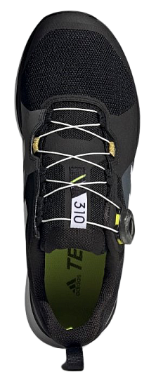 Кроссовки мужские Adidas Terrex Two Boa Core Black/Crystal White/Solar Yellow - Фото 3 большая