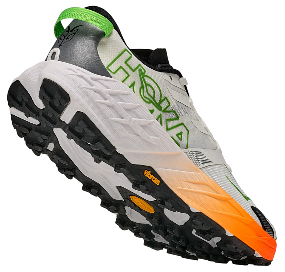 Кроссовки мужские Hoka Speedgoat 7 Frost/Neon Tangerine - Фото 3 большая