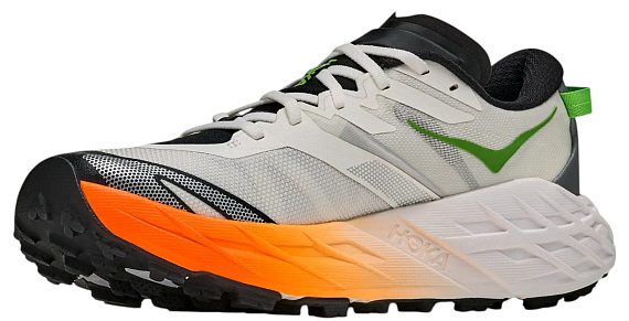 Кроссовки мужские Hoka Speedgoat 7 Frost/Neon Tangerine - Фото 2 большая