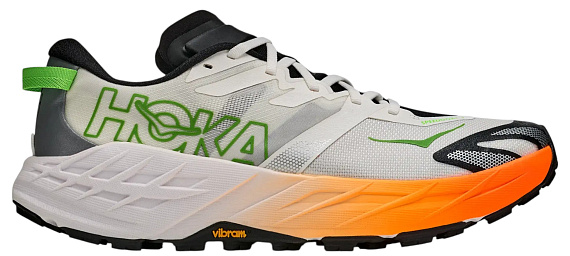 Кроссовки мужские Hoka Speedgoat 7 Frost/Neon Tangerine - Фото 1 большая