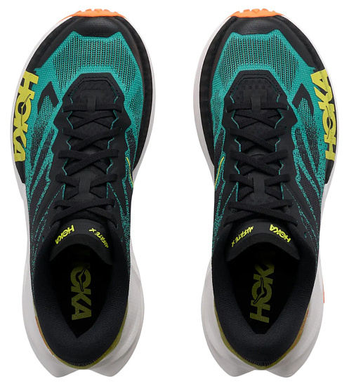 Кроссовки мужские Hoka Mafate X Black/Electric Aqua - Фото 2 большая