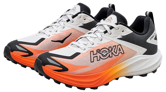 Кроссовки мужские Hoka Zinal 3 Frost/Neon Tangerine - Фото 5 большая