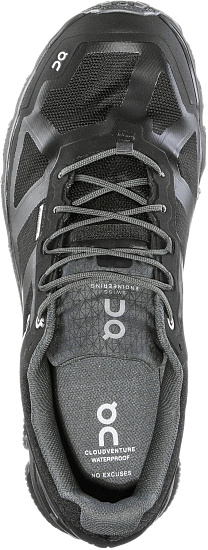 Кроссовки мужские On Cloudventure Waterproof Black/Graphit - Фото 4 большая