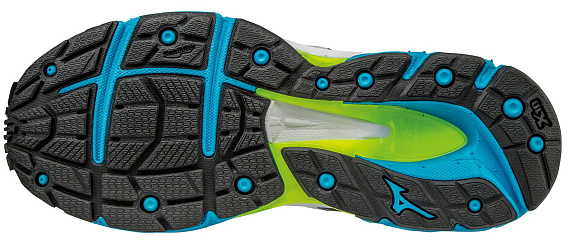 Кроссовки мужские Mizuno Wave Paradox 3 Серый/Белый/Голубой - Фото 2 большая