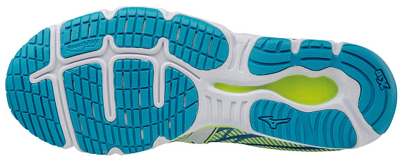 Кроссовки мужские Mizuno Wave Hitogami 4 Желтый/Серебристый/Синий - Фото 2 большая