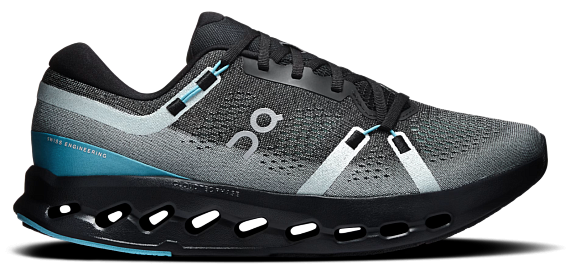 Кроссовки мужские On Cloudsurfer 2 Black/Flurry - Фото 1 большая