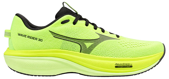 Кроссовки мужские Mizuno Wave Rider 30 Lime Pulp/Black Oyster/GF White - Фото 1 большая