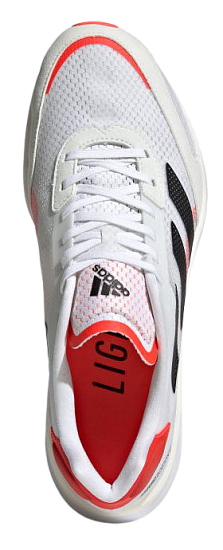 Кроссовки мужские Adidas Adizero Boston 10 White/Core Black/Solar Red - Фото 2 большая