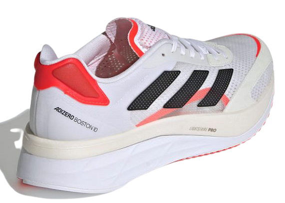 Кроссовки мужские Adidas Adizero Boston 10 White/Core Black/Solar Red - Фото 5 большая