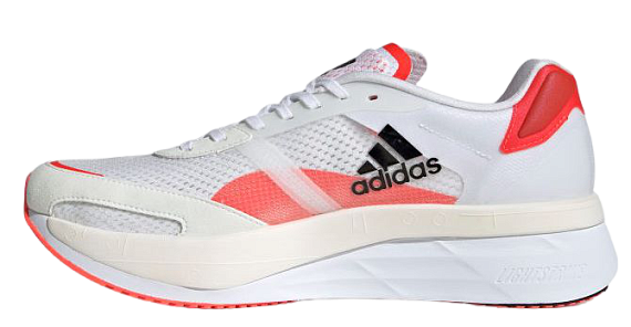 Кроссовки мужские Adidas Adizero Boston 10 White/Core Black/Solar Red - Фото 6 большая