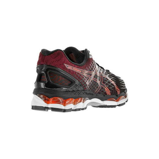Кроссовки мужские ASICS GEL-NIMBUS 17 черный/ оранжевый/ темно-красный - Фото 2 большая
