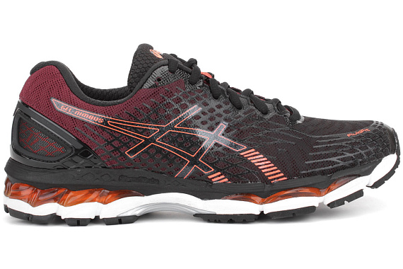 Кроссовки мужские ASICS GEL-NIMBUS 17 черный/ оранжевый/ темно-красный - Фото 9 большая