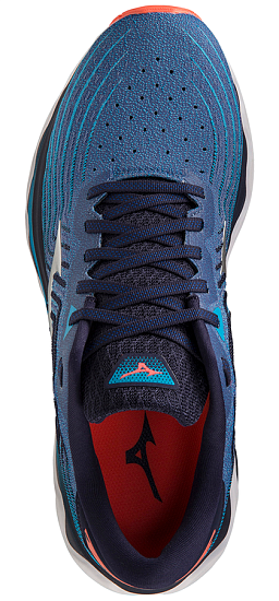 Кроссовки мужские Mizuno Wave Horizon 6 SurfWeb/Silver/NeonFlame - Фото 3 большая