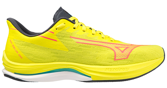 Кроссовки мужские Mizuno Wave Rebellion Sonic Bolt2(Neon)/JBlue/OBlue - Фото 2 большая