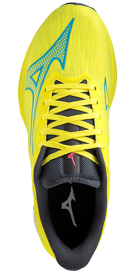 Кроссовки мужские Mizuno Wave Rebellion Sonic Bolt2(Neon)/JBlue/OBlue - Фото 3 большая