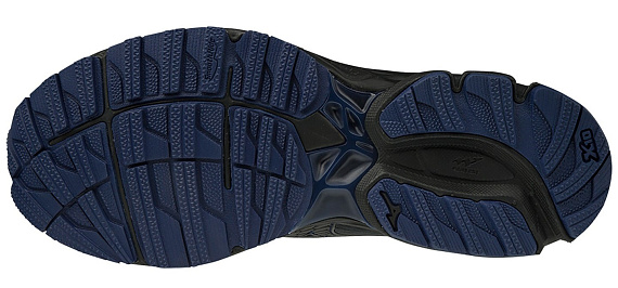 Кроссовки мужские Mizuno Wave Rider GTX Gunmetal/Black - Фото 4 большая