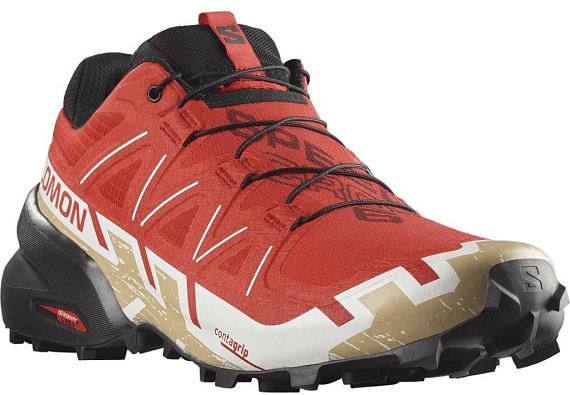 Кроссовки мужские Salomon Speedcross 6 Fird/Black/Safari - Фото 6 большая