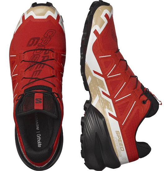 Кроссовки мужские Salomon Speedcross 6 Fird/Black/Safari - Фото 7 большая