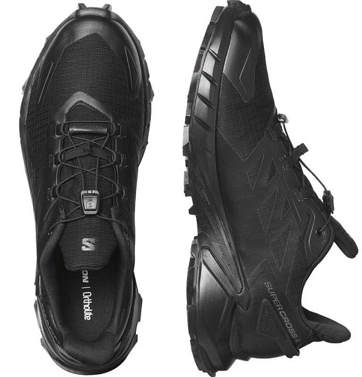Кроссовки мужские Salomon Supercross 4 Gtx Black/Black/Black - Фото 6 большая