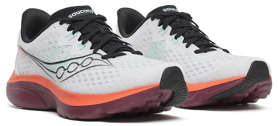 Кроссовки мужские Saucony Kinvara 16 White/Crimson - Фото 6 большая