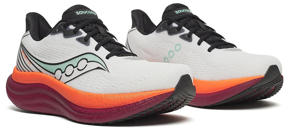 Кроссовки мужские Saucony Triumph 23 White/Crimson - Фото 6 большая