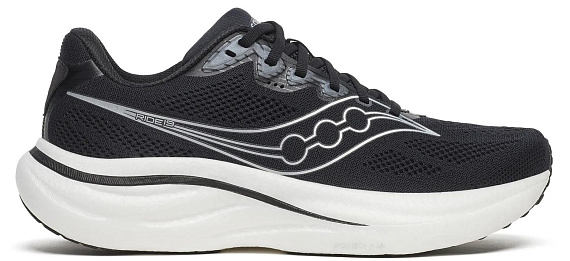 Кроссовки мужские Saucony Ride 19 Black/Silver - Фото 1 большая