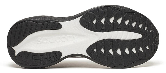 Кроссовки мужские Saucony Ride 19 White/Black - Фото 2 большая