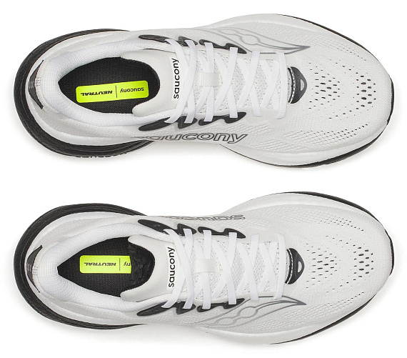 Кроссовки мужские Saucony Ride 19 White/Black - Фото 3 большая