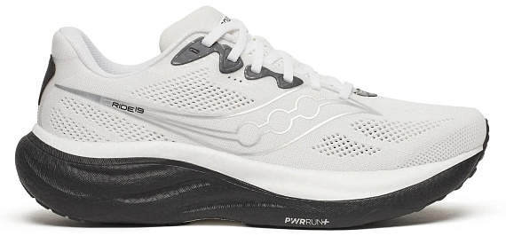 Кроссовки мужские Saucony Ride 19 White/Black - Фото 1 большая
