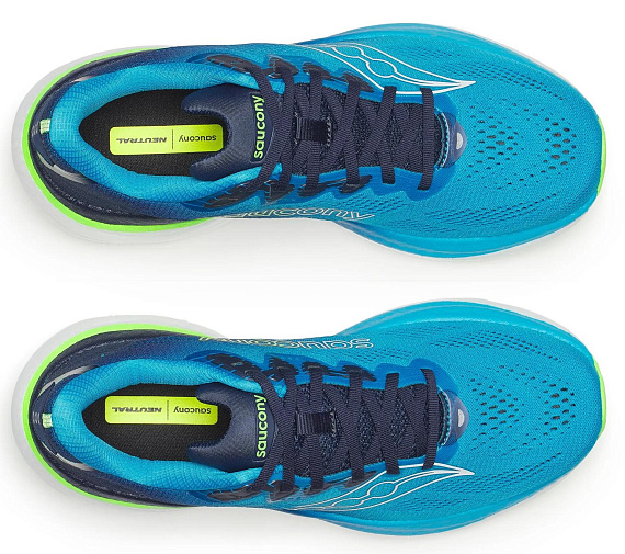 Кроссовки мужские Saucony Ride 19 Cobalt/Slime - Фото 3 большая