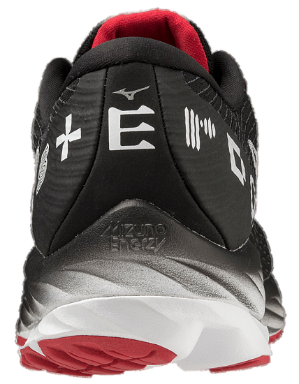 Кроссовки Mizuno Wave Rider 26 Amsterdam Black/White/Tango Red - Фото 6 большая