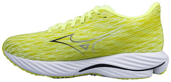 Кроссовки мужские Mizuno Wave Rider 28 Neo Lime/Black/Acid Lime - Фото 2 большая