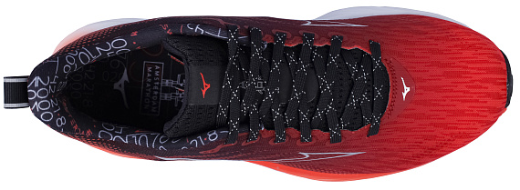 Кроссовки Mizuno Wave Rider 28 Ignition Red/Silver/Black - Фото 5 большая