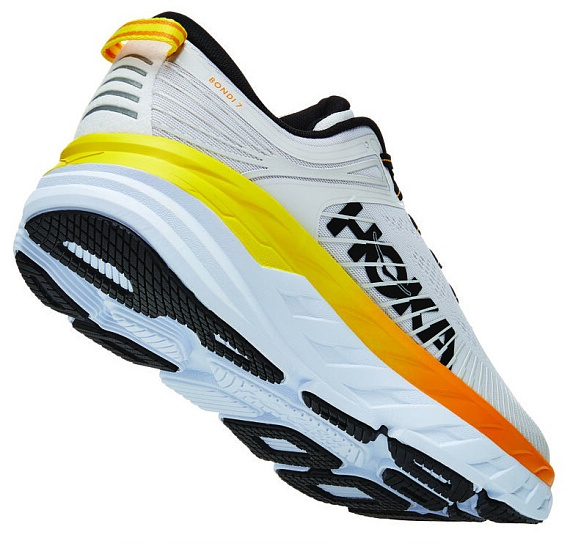 Кроссовки мужские Hoka Bondi 7 Nimbus Cloud/Radiant Yellow - Фото 3 большая