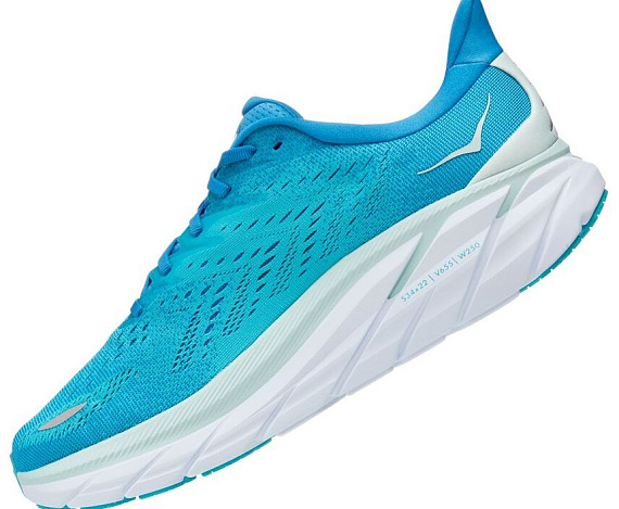 Кроссовки мужские Hoka Clifton 8 Ibiza Blue/Scuba Blue - Фото 4 большая
