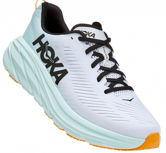 Кроссовки мужские Hoka Rincon 3 White/Blue Glass - Фото 1 большая